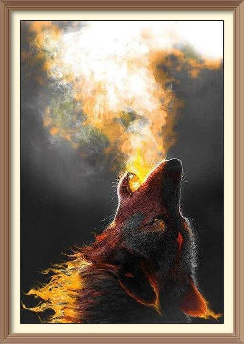 Fire Wolf Warrior - Diamond Paintings - Diamond Art - Paint With Diamonds - Legendary DIY  | Free shipping | 50% Off