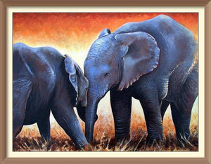 2D Elephants - Diamond Paintings - Diamond Art - Paint With Diamonds - Legendary DIY  | Free shipping | 50% Off