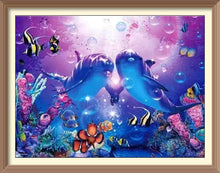 Couple of Dolphin - Diamond Paintings - Diamond Art - Paint With Diamonds - Legendary DIY - Best price - Premium - Free Shipping - Arts and Crafts