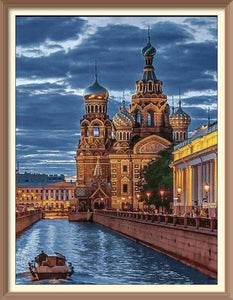 Castle by The River - Diamond Paintings - Diamond Art - Paint With Diamonds - Legendary DIY  | Free shipping | 50% Off