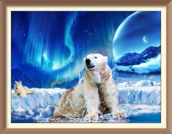 Polar Bear And Blue Sky - Diamond Paintings - Diamond Art - Paint With Diamonds - Legendary DIY  | Free shipping | 50% Off