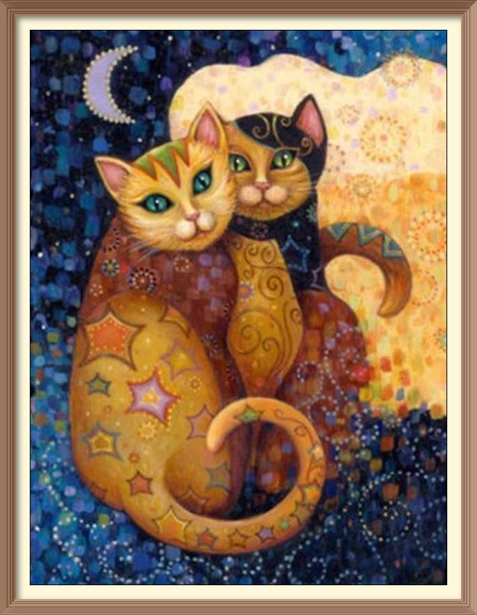 Two Cats - Diamond Paintings - Diamond Art - Paint With Diamonds - Legendary DIY  | Free shipping | 50% Off