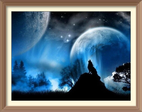 Wolf & Blue Moon