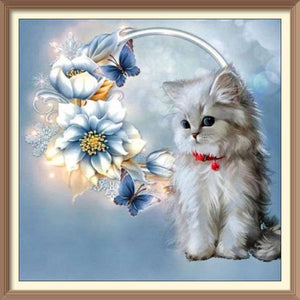 Kitten Next To The Flower - Diamond Paintings - Diamond Art - Paint With Diamonds - Legendary DIY  | Free shipping | 50% Off