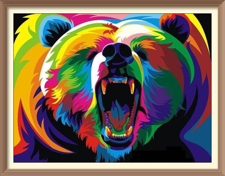 Multicolored Bear - Diamond Paintings - Diamond Art - Paint With Diamonds - Legendary DIY  | Free shipping | 50% Off