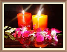 Orchid candle stone flower 3