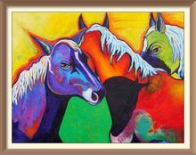 Multicolored Friendship Of Horses - Diamond Paintings - Diamond Art - Paint With Diamonds - Legendary DIY  | Free shipping | 50% Off