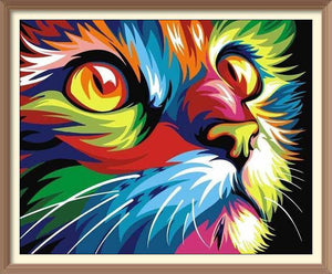 Multicolored Cat - Diamond Paintings - Diamond Art - Paint With Diamonds - Legendary DIY  | Free shipping | 50% Off