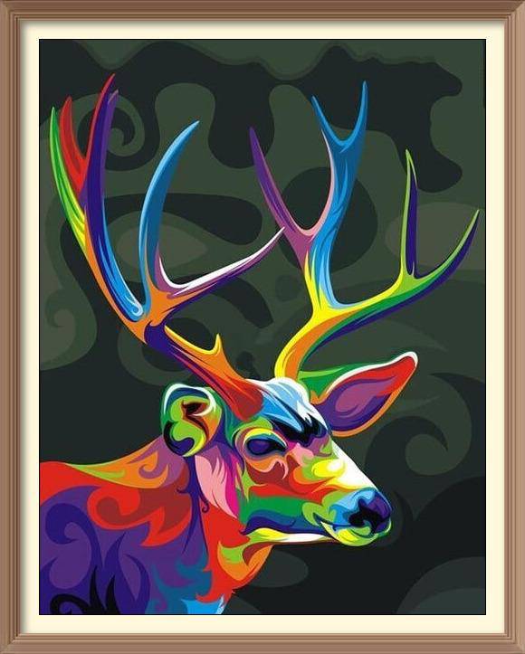 Multicolored Deer - Diamond Paintings - Diamond Art - Paint With Diamonds - Legendary DIY  | Free shipping | 50% Off