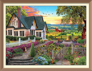 A Peaceful Home and Wonderful Garden - Diamond Paintings - Diamond Art - Paint With Diamonds - Legendary DIY  | Free shipping | 50% Off