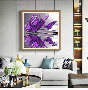 Purple Butterflies On Water - Diamond Paintings - Diamond Art - Paint With Diamonds - Legendary DIY  | Free shipping | 50% Off