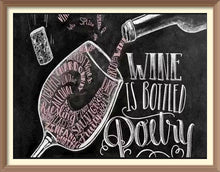 Wine is bottled Poetry - Diamond Paintings - Diamond Art - Paint With Diamonds - Legendary DIY - Best price - Premium - Free Shipping - Arts and Crafts